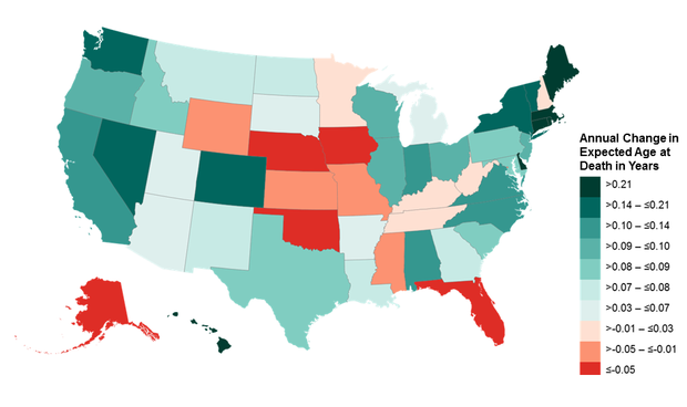 life expectancy for female gender